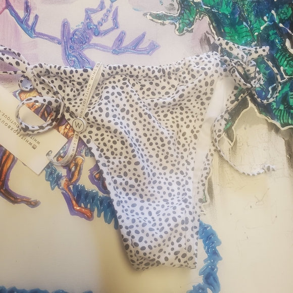 WHITE FOX SWIM Sun Soaked Bottoms in White Speckle - Picture 3 of 7